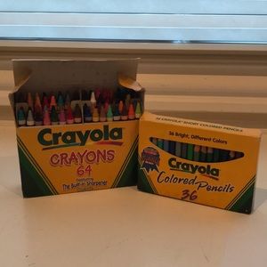 Crayola crayons and crayola colored pencils